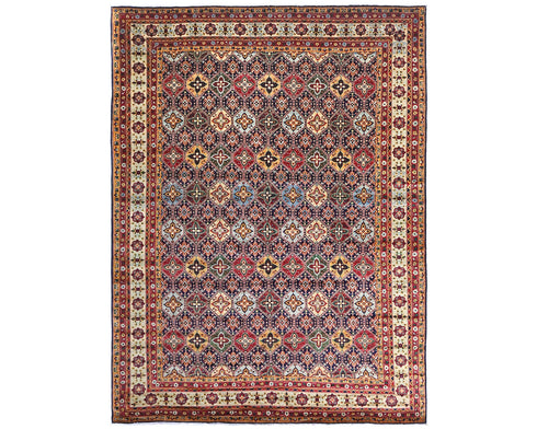 9x12 Yousafi Multicolor Afghan Hand Knotted Wool Area Rug